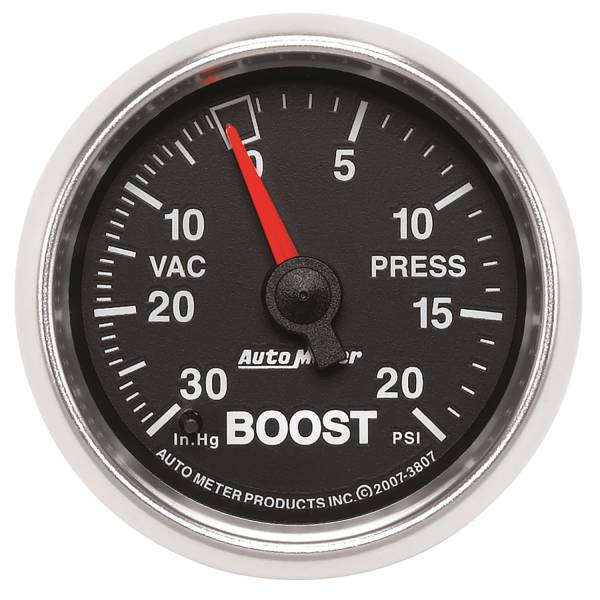 AutoMeter - AutoMeter 2-1/16in. BOOST/VACUUM,  30 IN HG/20 PSI - 3807