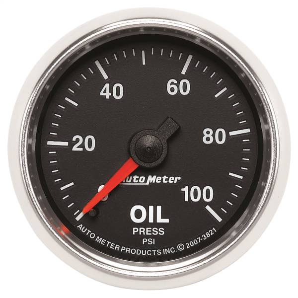 AutoMeter - AutoMeter 2-1/16in. OIL PRESSURE,  0-100 PSI - 3821