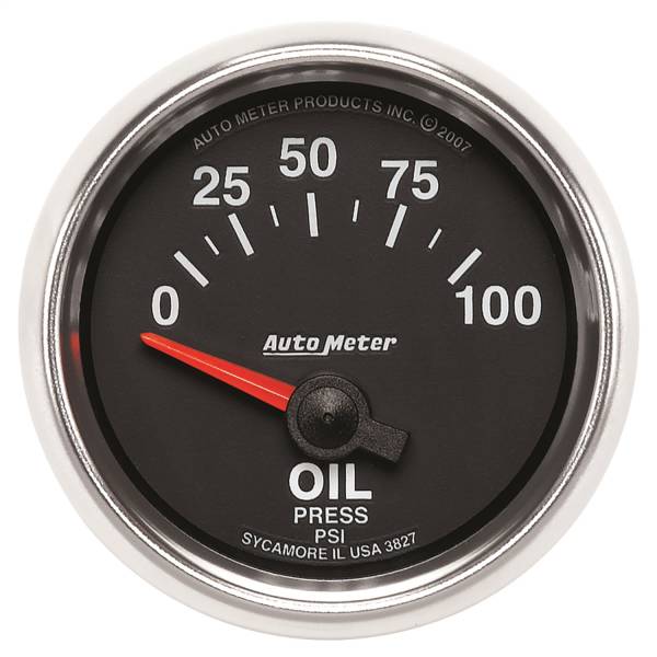 AutoMeter - AutoMeter 2-1/16in. OIL PRESSURE,  0-100 PSI - 3827