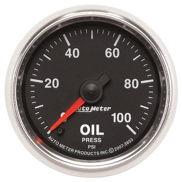 AutoMeter - AutoMeter 2-1/16in. OIL PRESSURE,  0-100 PSI - 3853