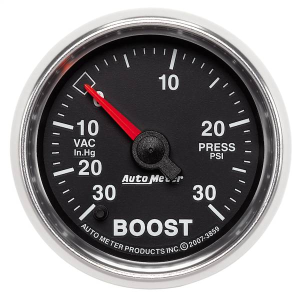 AutoMeter - AutoMeter 2-1/16in. BOOST/VACUUM,  30 IN HG/30 PSI - 3859