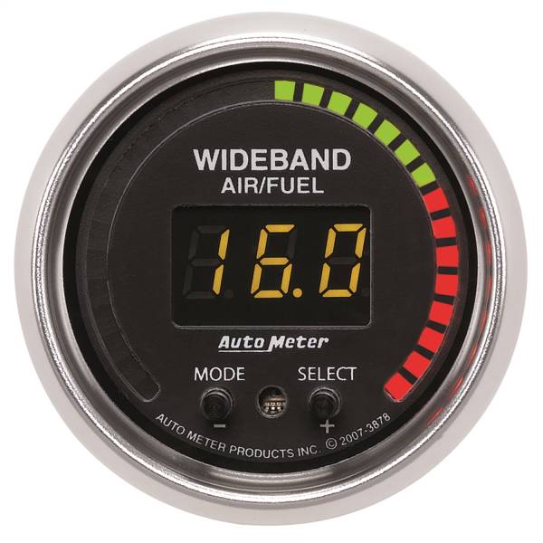 AutoMeter - AutoMeter 2-1/16in. WIDEBAND PRO AIR/FUEL RATIO,  6:1-20:1 AFR - 3878