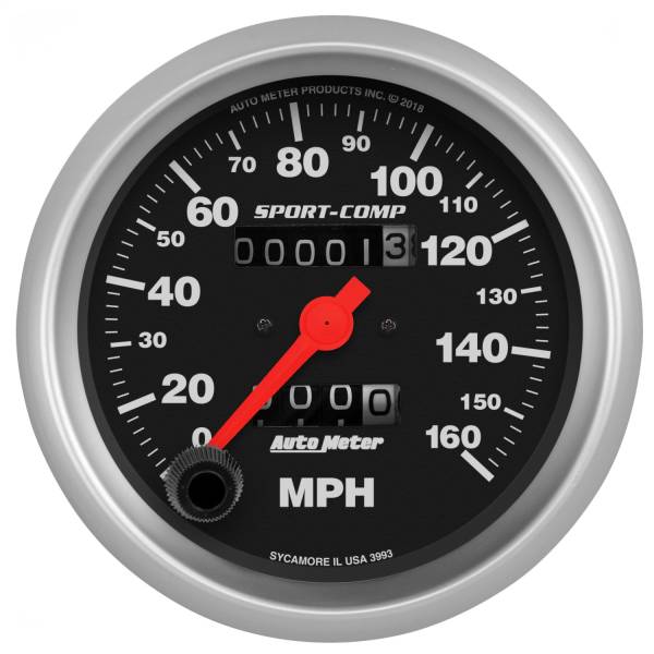 AutoMeter - AutoMeter 3-3/8in. SPEEDOMETER,  0-160 MPH - 3993