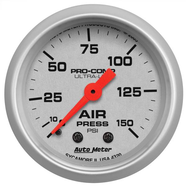 AutoMeter - AutoMeter 2-1/16in. AIR PRESSURE,  0-150 PSI - 4320