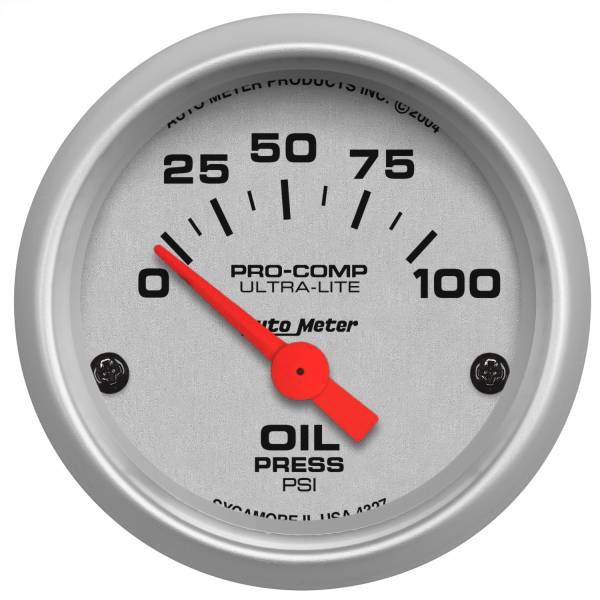 AutoMeter - AutoMeter 2-1/16in. OIL PRESSURE,  0-100 PSI - 4327