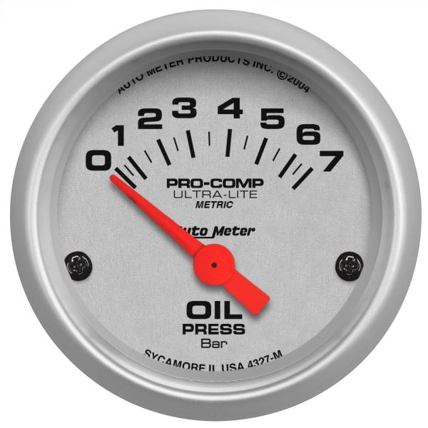 AutoMeter - AutoMeter 2-1/16in. OIL PRESSURE,  0-7 BAR - 4327-M