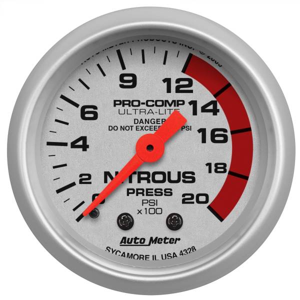 AutoMeter - AutoMeter 2-1/16in. NITROUS PRESSURE,  0-2000 PSI - 4328