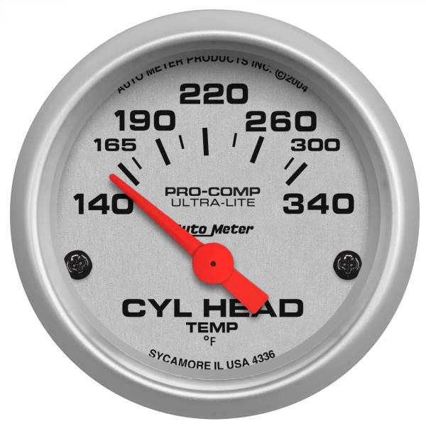 AutoMeter - AutoMeter 2-1/16in. CYLINDER HEAD TEMPERATURE,  140-340 deg.F - 4336