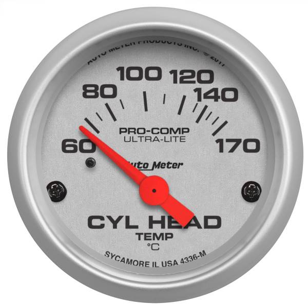 AutoMeter - AutoMeter 2-1/16in. CYLINDER HEAD TEMPERATURE,  60-170 deg.C - 4336-M