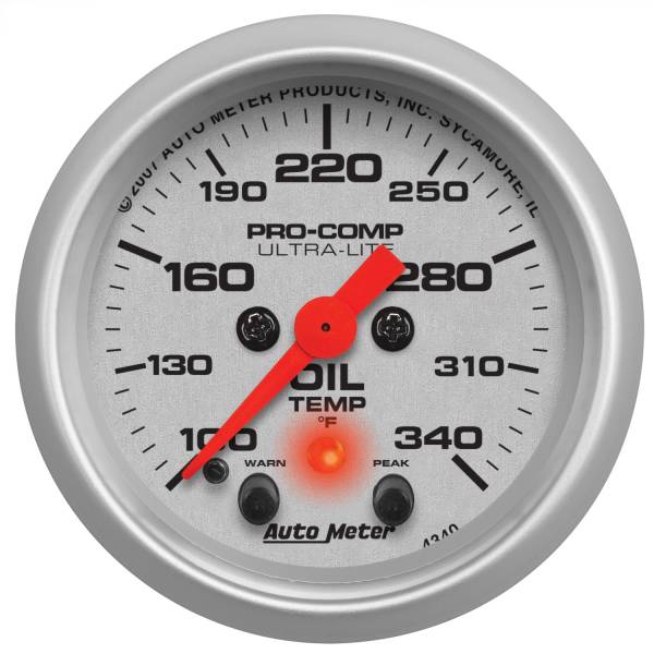 AutoMeter - AutoMeter 2-1/16in. OIL TEMPERATURE,  100-340 deg.F - 4340