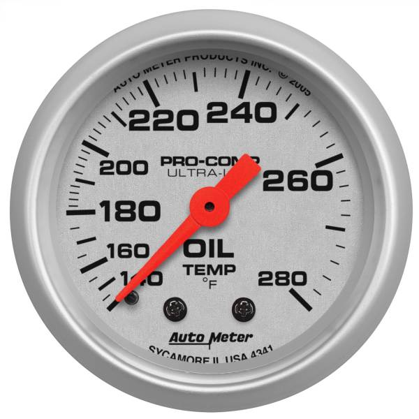 AutoMeter - AutoMeter 2-1/16in. OIL TEMPERATURE,  140-280 deg.F - 4341