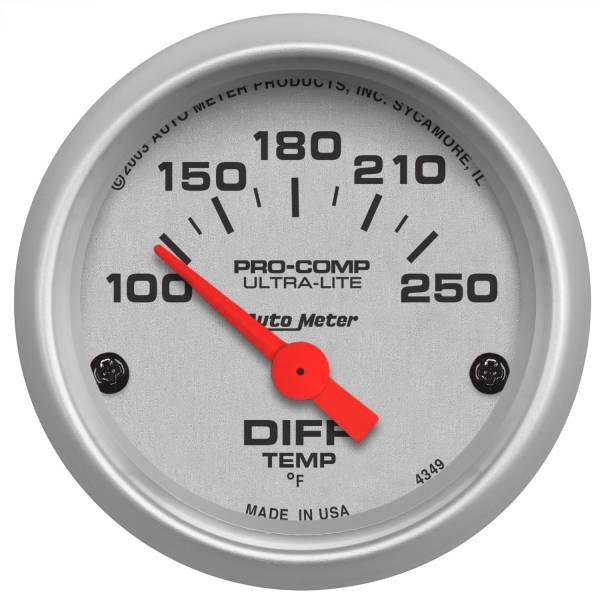 AutoMeter - AutoMeter 2-1/16in. DIFFERENTIAL TEMPERATURE,  100-250 deg.F - 4349