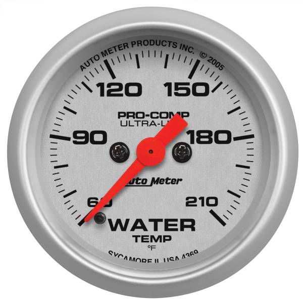 AutoMeter - AutoMeter 2-1/16in. WATER TEMPERATURE,  60-210 deg.F - 4369