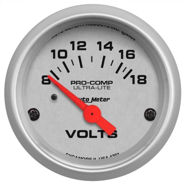 AutoMeter - AutoMeter 2-1/16in. VOLTMETER,  8-18V - 4391