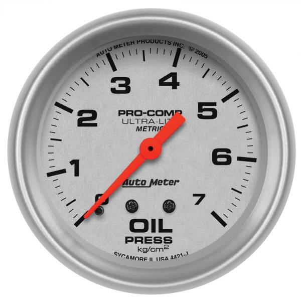 AutoMeter - AutoMeter 2-5/8in. OIL PRESSURE,  0-7KG/CM2 - 4421-J