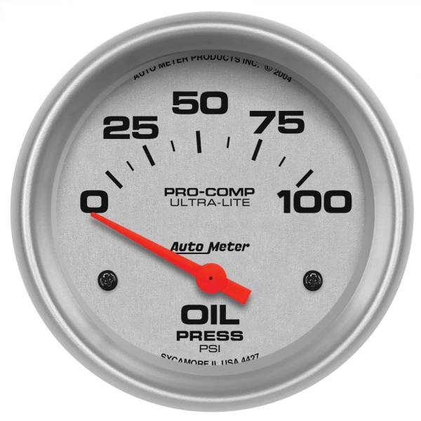 AutoMeter - AutoMeter 2-5/8in. OIL PRESSURE,  0-100 PSI - 4427