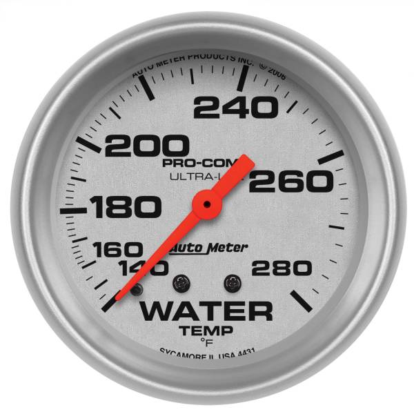 AutoMeter - AutoMeter 2-5/8in. WATER TEMPERATURE,  140-280 deg.F - 4431