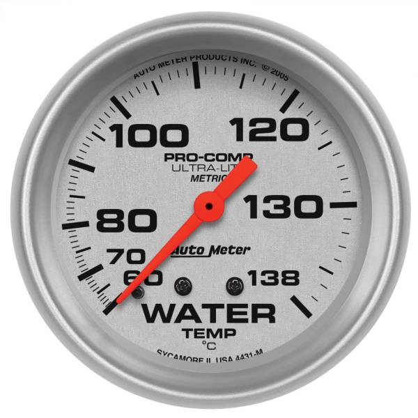 AutoMeter - AutoMeter 2-5/8in. WATER TEMPERATURE,  60-140 deg.C - 4431-M