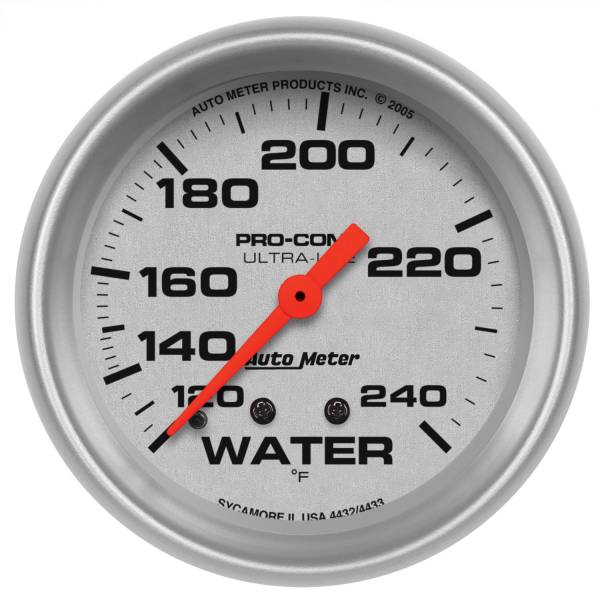 AutoMeter - AutoMeter 2-5/8in. WATER TEMPERATURE,  120-240 deg.F - 4432