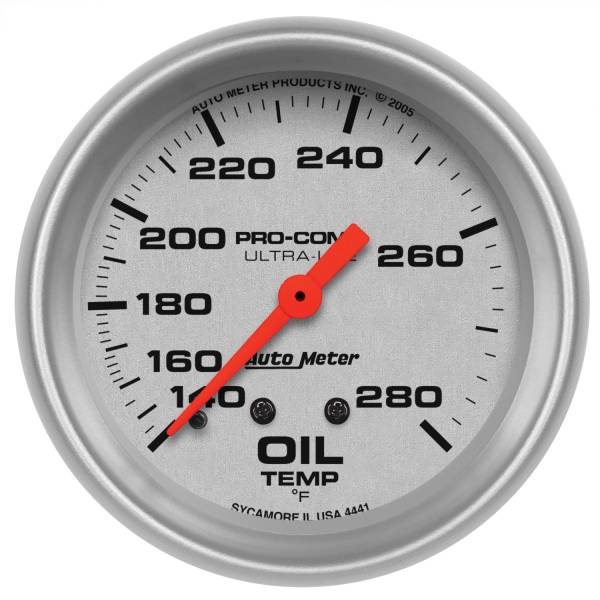 AutoMeter - AutoMeter 2-5/8in. OIL TEMPERATURE,  140-280 deg.F - 4441