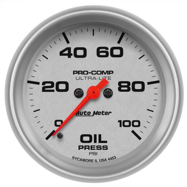 AutoMeter - AutoMeter 2-5/8in. OIL PRESSURE,  0-100 PSI - 4453