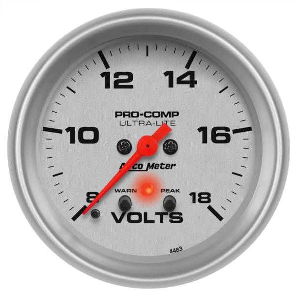 AutoMeter - AutoMeter 2-5/8in. VOLTMETER,  8-18V - 4483