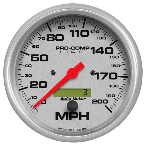 AutoMeter - AutoMeter 5in. SPEEDOMETER,  0-200 MPH - 4490