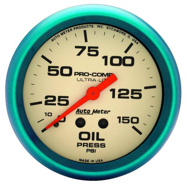 AutoMeter - AutoMeter 2-5/8in. OIL PRESSURE,  0-150 PSI - 4523