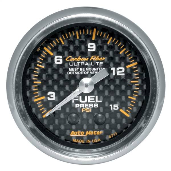 AutoMeter - AutoMeter 2-1/16in. FUEL PRESSURE,  0-15 PSI - 4711