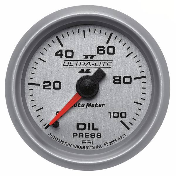 AutoMeter - AutoMeter 2-1/16in. OIL PRESSURE,  0-100 PSI - 4921