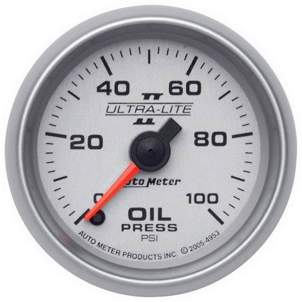 AutoMeter - AutoMeter 2-1/16in. OIL PRESSURE,  0-100 PSI - 4953