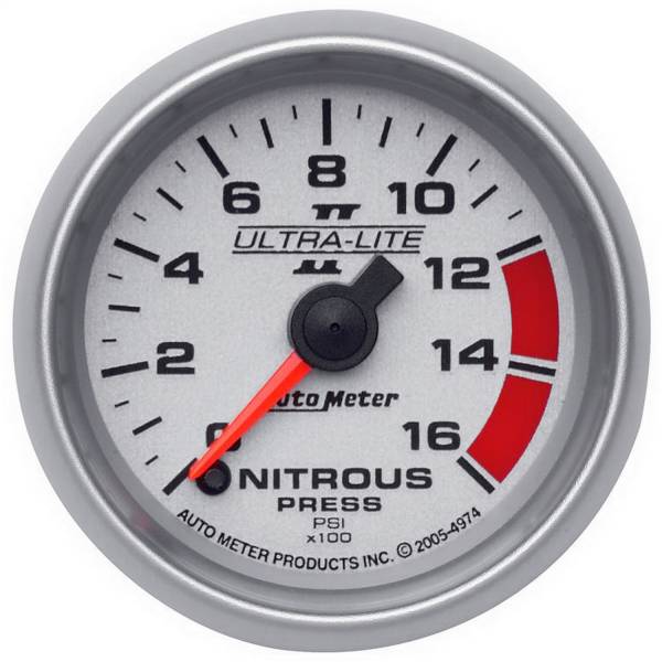 AutoMeter - AutoMeter 2-1/16in. NITROUS PRESSURE,  0-1600 PSI - 4974