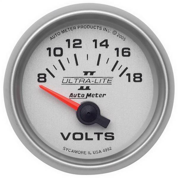 AutoMeter - AutoMeter 2-1/16in. VOLTMETER,  8-18V - 4992