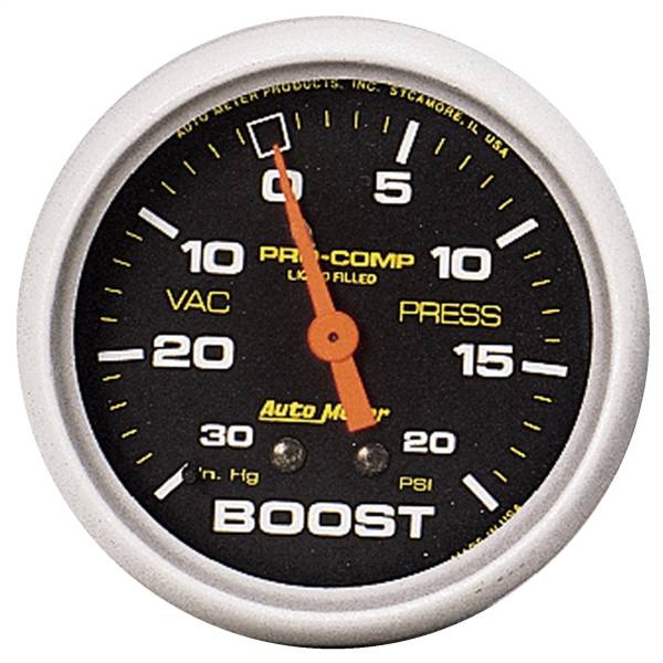 AutoMeter - AutoMeter 2-5/8in. BOOST/VACUUM,  30 IN HG/20 PSI - 5401