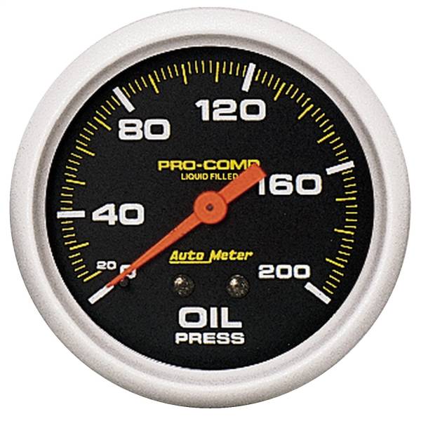 AutoMeter - AutoMeter 2-5/8in. OIL PRESSURE,  0-200 PSI - 5422
