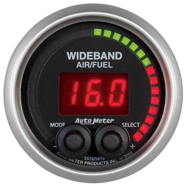 AutoMeter - AutoMeter 2-1/16in. WIDEBAND PRO AIR/FUEL RATIO,  6:1-20:1 AFR - 5678