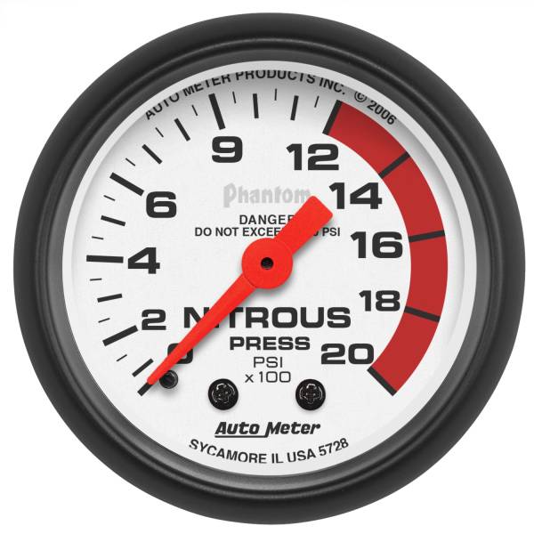 AutoMeter - AutoMeter 2-1/16in. NITROUS PRESSURE,  0-2000 PSI - 5728
