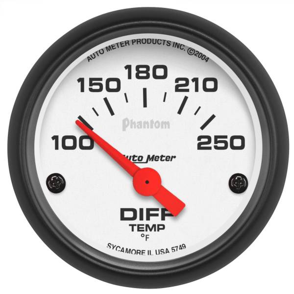 AutoMeter - AutoMeter 2-1/16in. DIFFERENTIAL TEMPERATURE,  100-250 deg.F - 5749