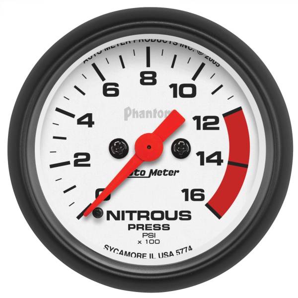 AutoMeter - AutoMeter 2-1/16in. NITROUS PRESSURE,  0-1600 PSI - 5774
