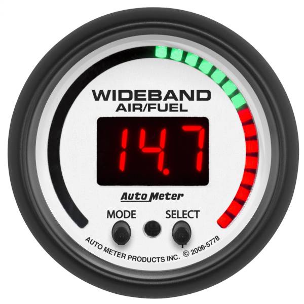 AutoMeter - AutoMeter 2-1/16in. WIDEBAND PRO AIR/FUEL RATIO,  6:1-20:1 AFR - 5778