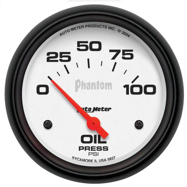 AutoMeter - AutoMeter 2-5/8in. OIL PRESSURE,  0-100 PSI - 5827