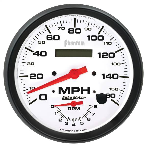AutoMeter - AutoMeter 5in. TACHOMETER/SPEEDOMETER COMBO,  8K RPM/160 MPH - 5878