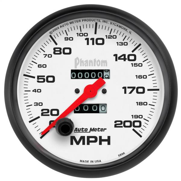 AutoMeter - AutoMeter 5in. SPEEDOMETER,  0-200 MPH - 5896
