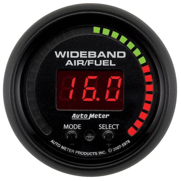 AutoMeter - AutoMeter 2-1/16in. WIDEBAND PRO AIR/FUEL RATIO,  6:1-20:1 AFR - 5978