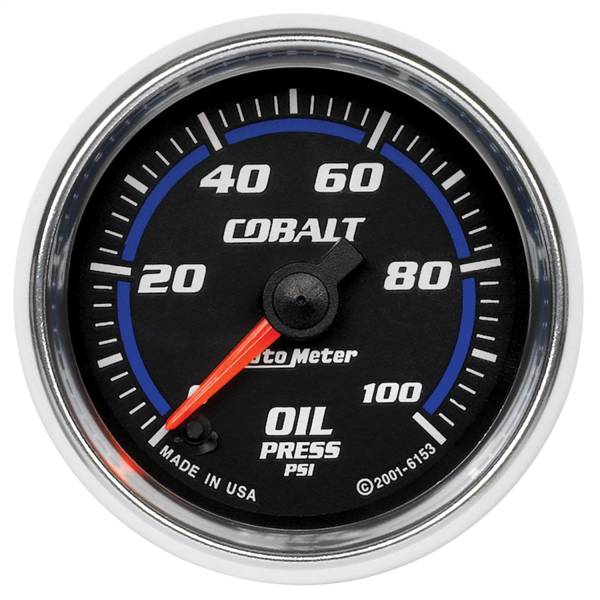 AutoMeter - AutoMeter 2-1/16in. OIL PRESSURE,  0-100 PSI - 6153