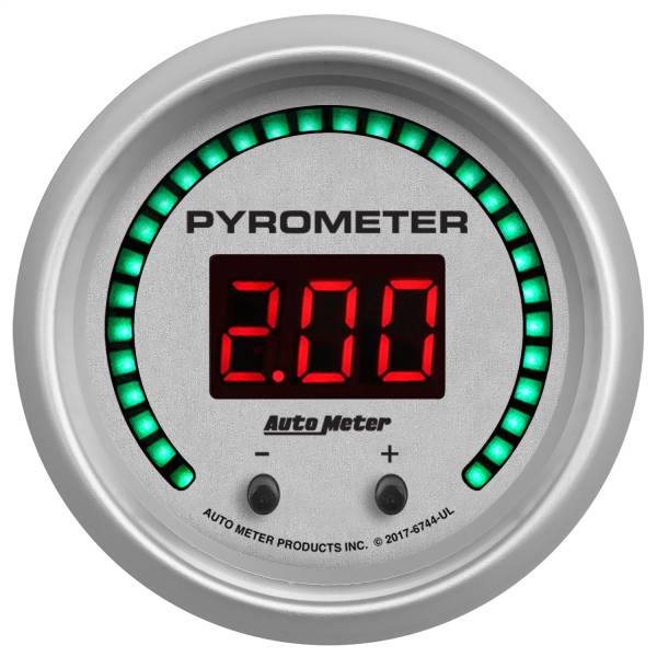 AutoMeter - AutoMeter 2-1/16in. TWO CHANNEL PYROMETER (EGT),  0-2 - 6744-UL