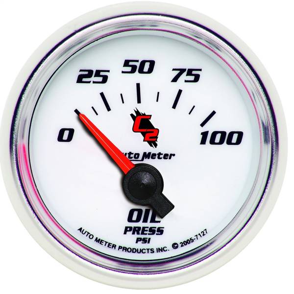 AutoMeter - AutoMeter 2-1/16in. OIL PRESSURE,  0-100 PSI - 7127