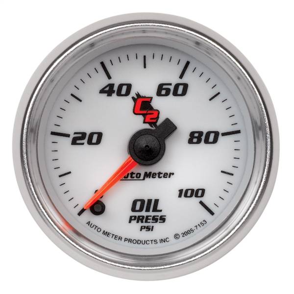 AutoMeter - AutoMeter 2-1/16in. OIL PRESSURE,  0-100 PSI - 7153