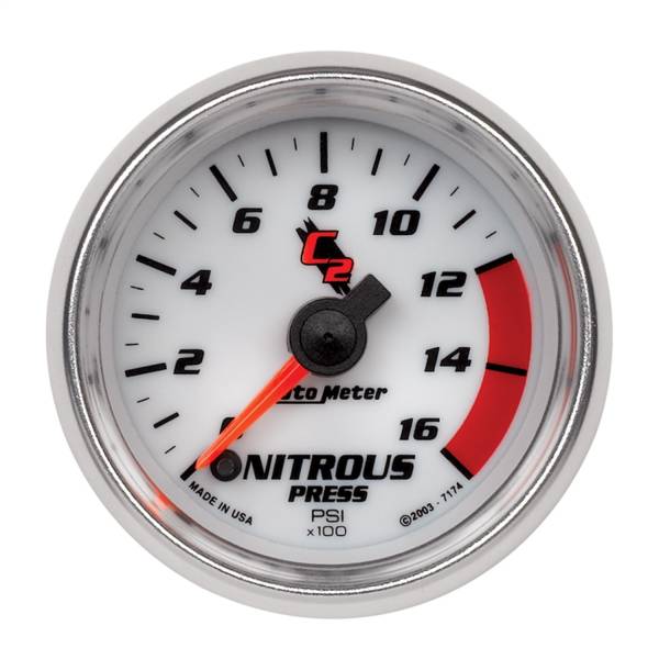 AutoMeter - AutoMeter 2-1/16in. NITROUS PRESSURE,  0-1600 PSI - 7174