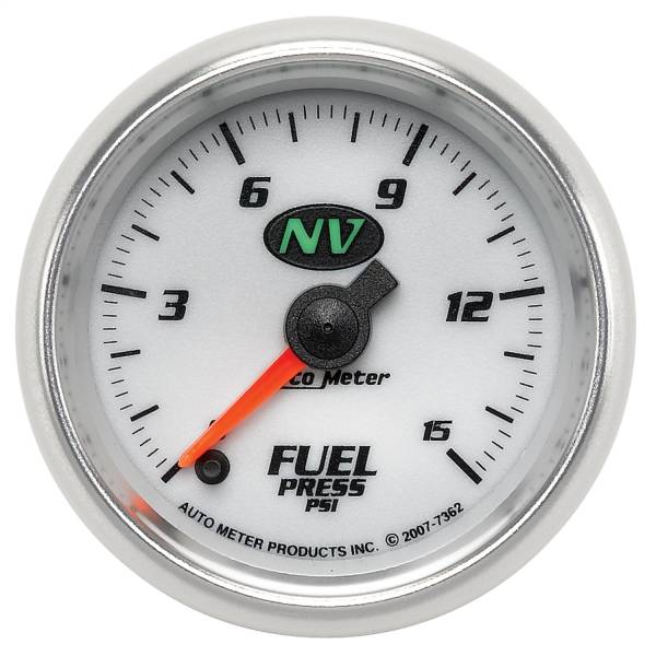 AutoMeter - AutoMeter 2-1/16in. FUEL PRESSURE,  0-15 PSI - 7362